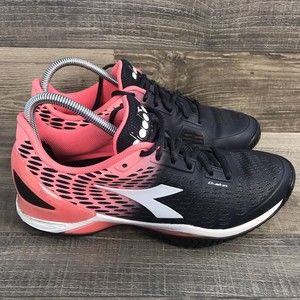 Diadora Womens 101172982 Black Pink  Running Shoes Sneakers Size 9.5